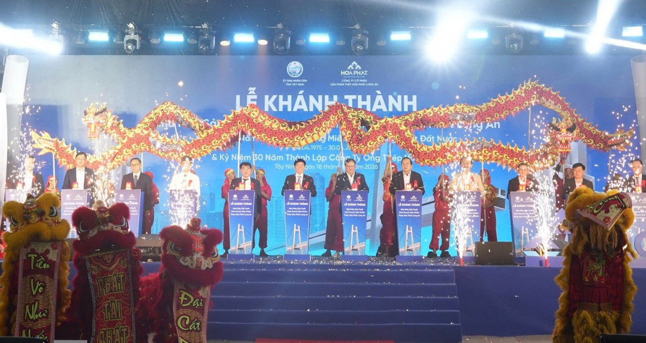 Hòa Phát khánh thành nhà máy sản xuất ống thép tại Tây Ninh công suất 400.000 tấn mỗi năm