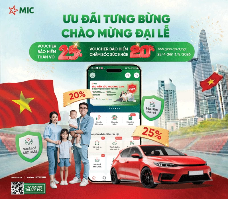 Bảo hiểm Quân đội ưu đãi đến 5% trên App: Bảo vệ Bảo hiểm Quân đội ưu đãi đến 25% trên App: Bảo vệ