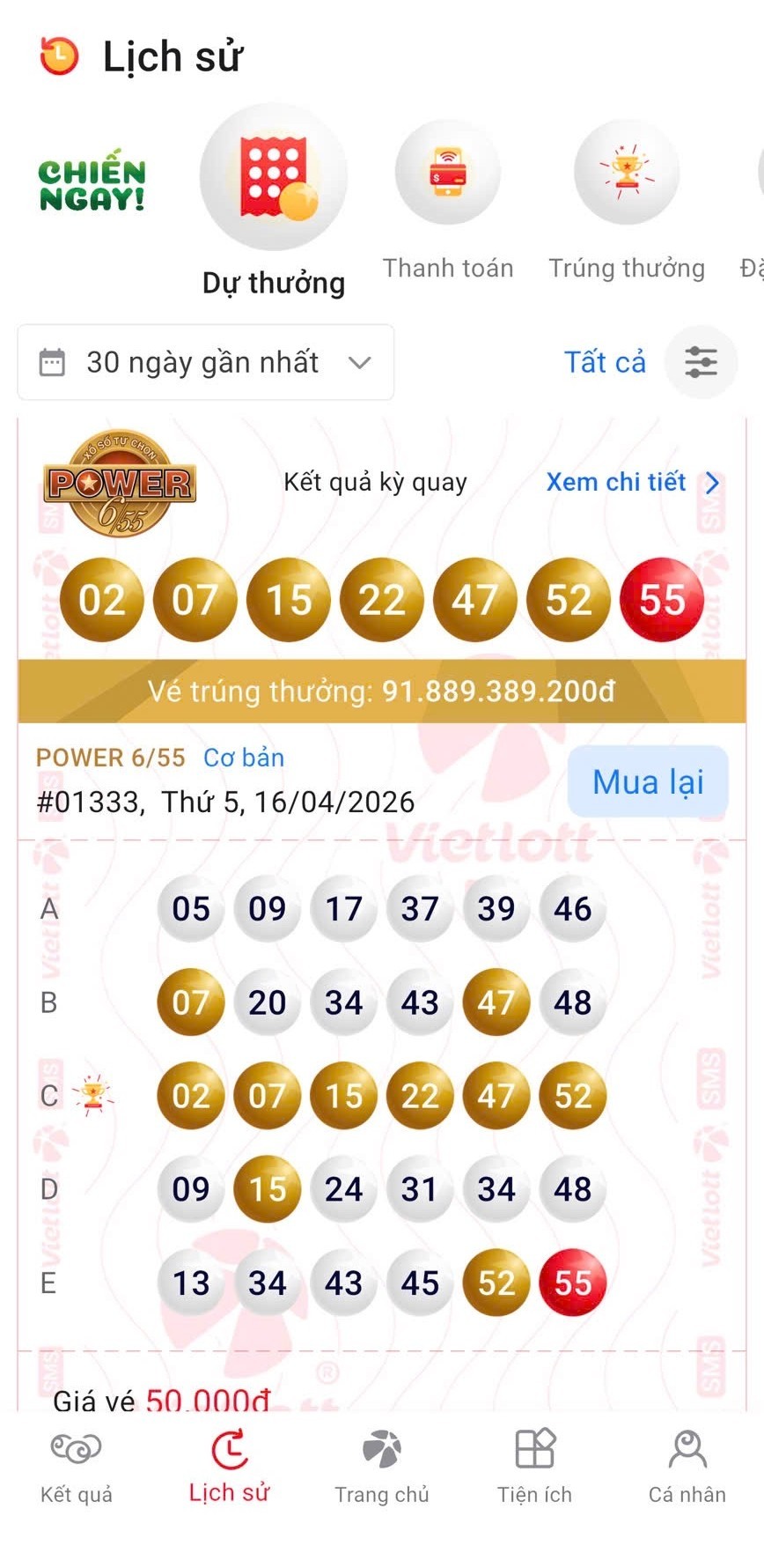 Xây dựng bộ số phong thủy cho từng loại xổ số, nam doanh nhân tại Ninh Bình trúng Jackpot Power 6/55 hơn 91 tỷ đồng