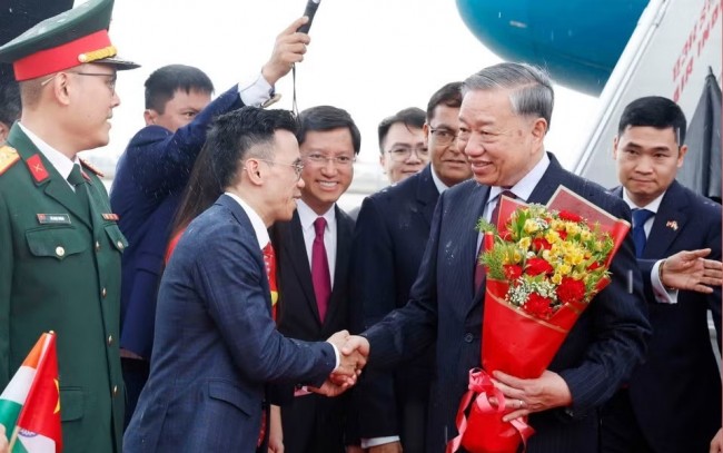 Tổng Bí thư, Chủ tịch nước Tô Lâm bắt đầu thăm cấp Nhà nước Cộng hòa Ấn Độ
