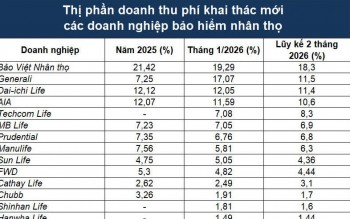 "Tân binh" tăng vốn, thị phần bảo hiểm nhân thọ biến động mạnh