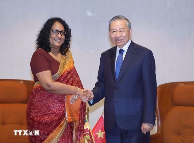 Tổng Bí thư, Chủ tịch nước Tô Lâm hội kiến Thủ tướng Sri Lanka Harini Amarasuriya