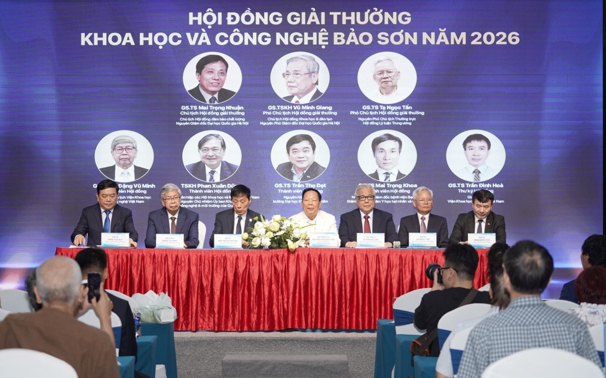 Giải thưởng Khoa học Công nghệ Bảo Sơn 2026 nâng mức thưởng lên 140.000 USD/giải