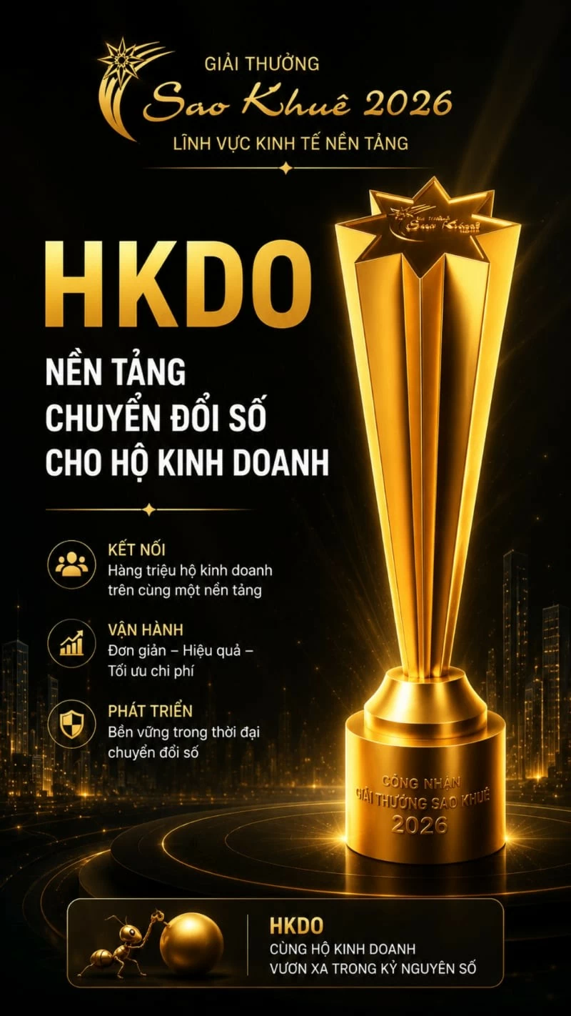 HKDO đạt Sao Khuê 2026 - Nền tảng chuyển đổi số cho hộ kinh doanh HKDO đạt Sao Khuê 2026 - Nền tảng chuyển đổi số cho hộ kinh doanh