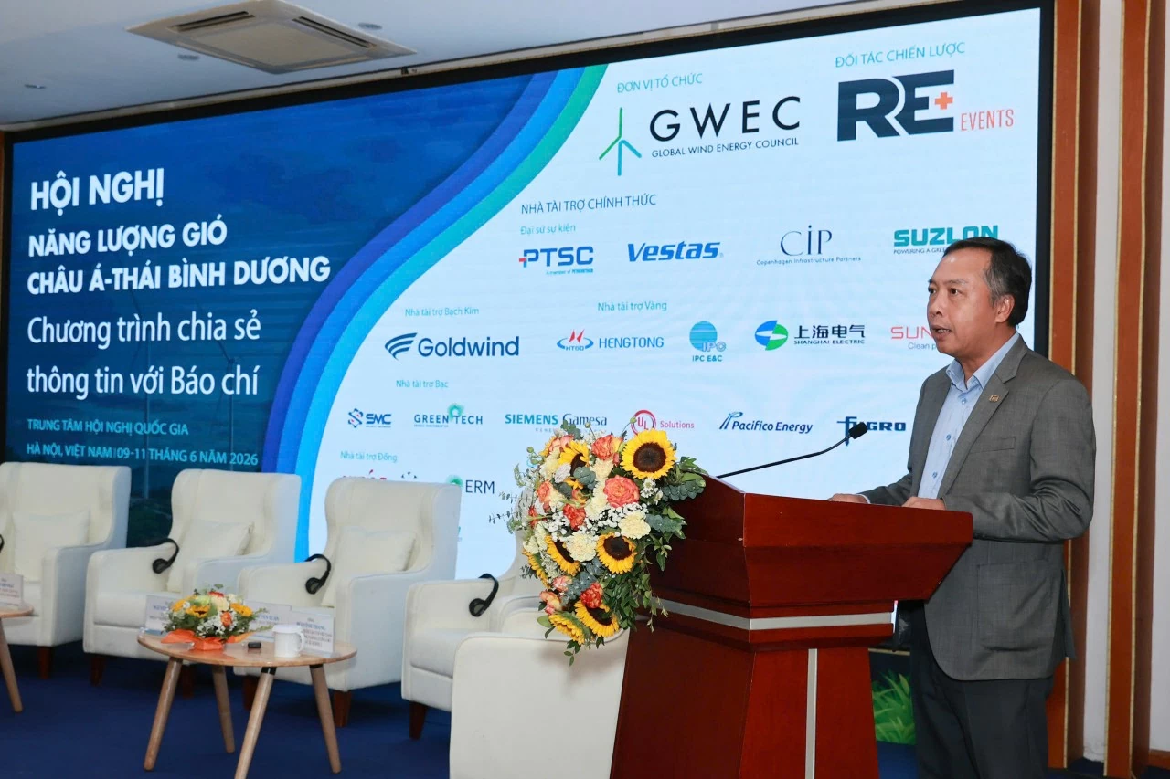 Hội nghị Năng lượng gió Châu Á - Thái Bình Dương 2026 sẽ diễn ra đầu tháng 6 tại Việt Nam