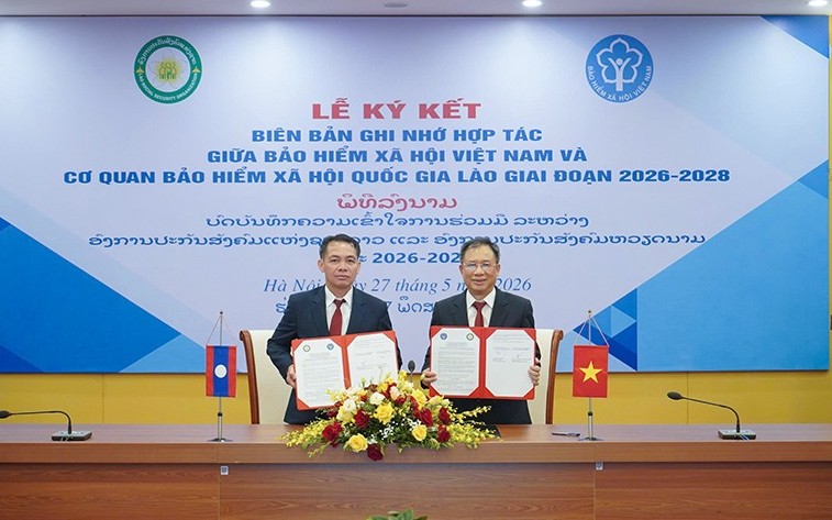 Việt Nam và Lào ký kết hợp tác về bảo hiểm xã hội giai đoạn 2026 - 2028