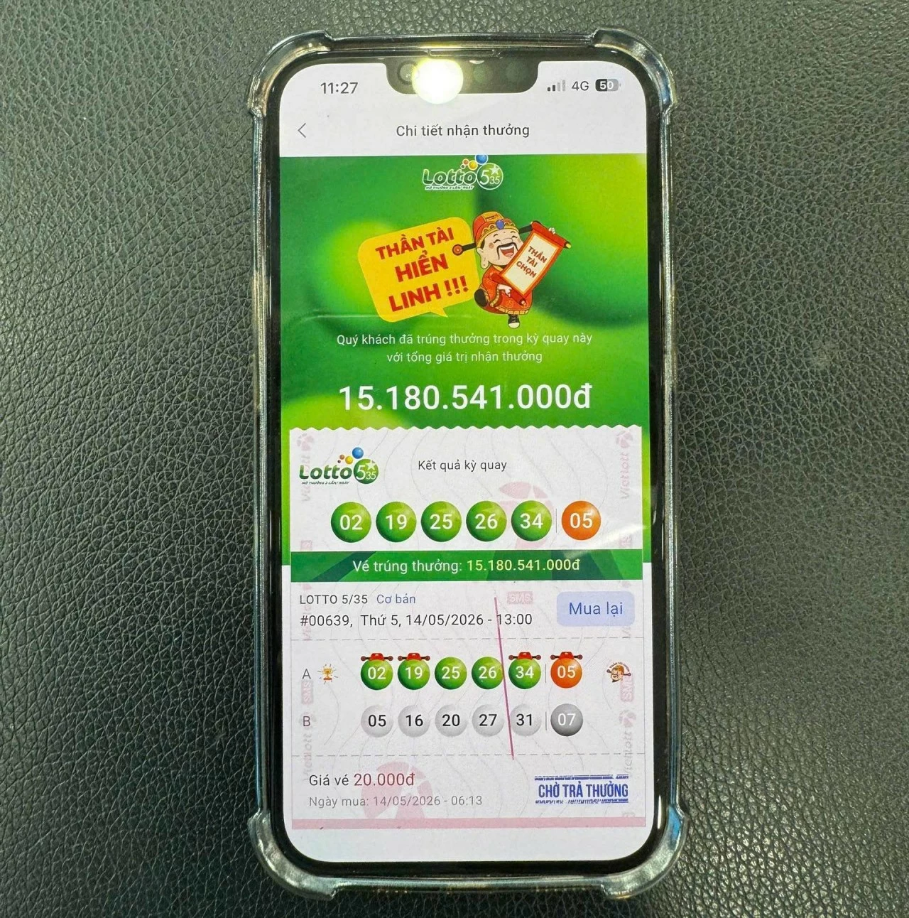 Mua bộ số từ tính năng “Thần tài chọn” trên Vietlott SMS, người đàn ông ở Lâm Đồng trúng độc đắc xổ số quay nhanh Lotto 5/35 hơn 15 tỷ đồng