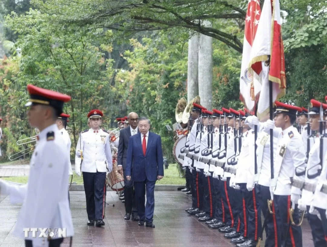 Lễ đón Tổng Bí thư, Chủ tịch nước Tô Lâm và Phu nhân thăm cấp Nhà nước tới Singapore Lễ đón Tổng Bí thư, Chủ tịch nước Tô Lâm và Phu nhân thăm cấp Nhà nước tới Singapore