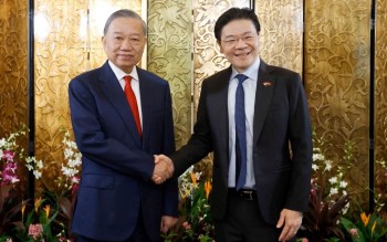 Tổng Bí thư, Chủ tịch nước Tô Lâm hội đàm với Thủ tướng Singapore Lawrence Wong