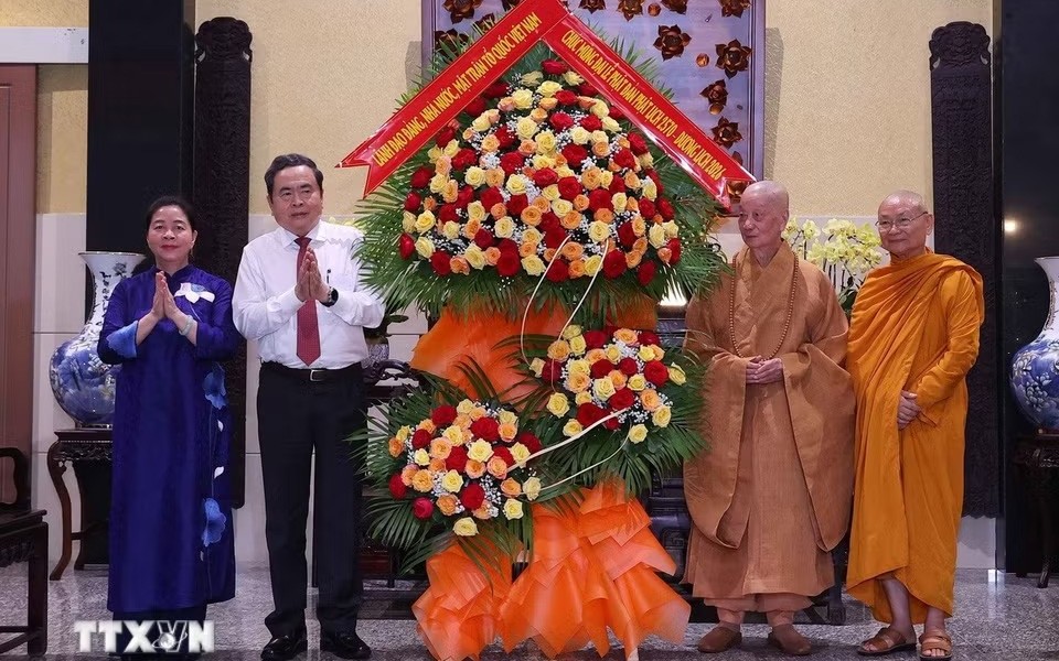 Chủ tịch Quốc hội Trần Thanh Mẫn chúc mừng Đại lễ Phật đản tại TP. Hồ Chí Minh
