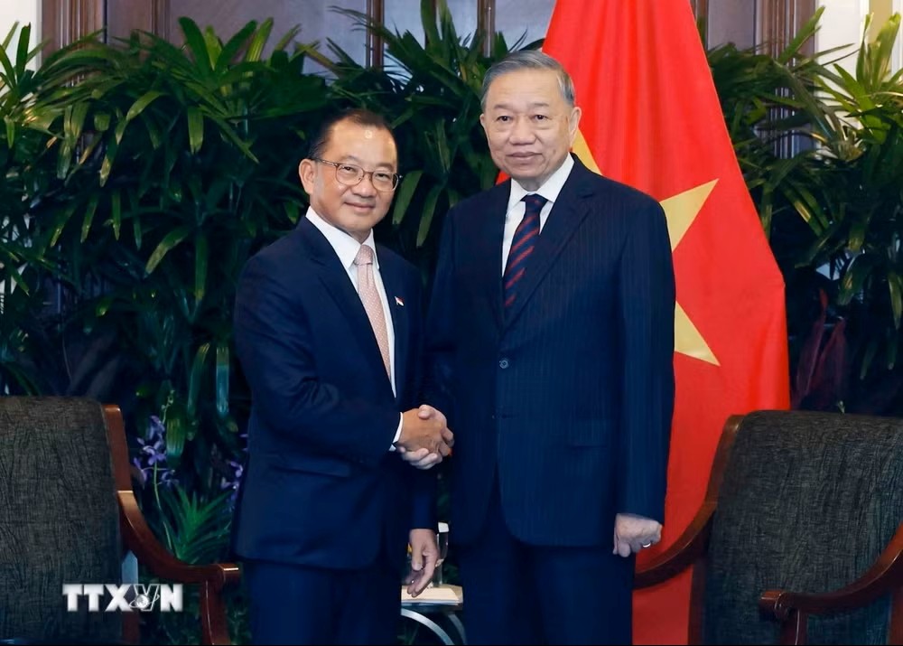 Tổng Bí thư, Chủ tịch nước Tô Lâm hội kiến Chủ tịch Quốc hội Singapore Seah Kian Peng