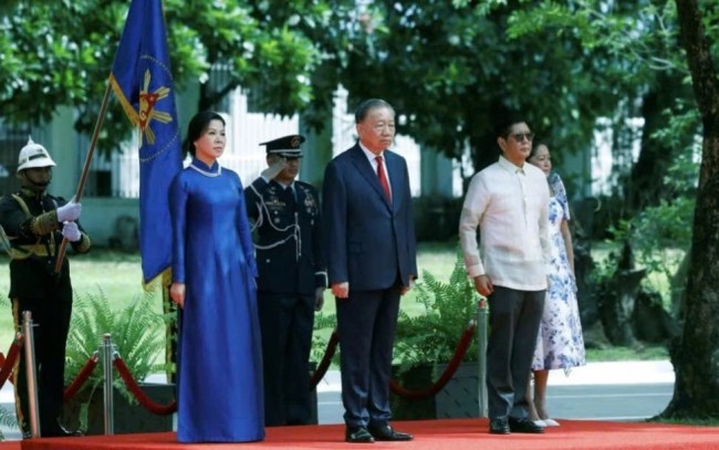 Lễ đón trọng thể Tổng Bí thư, Chủ tịch nước Tô Lâm thăm cấp Nhà nước Philippines