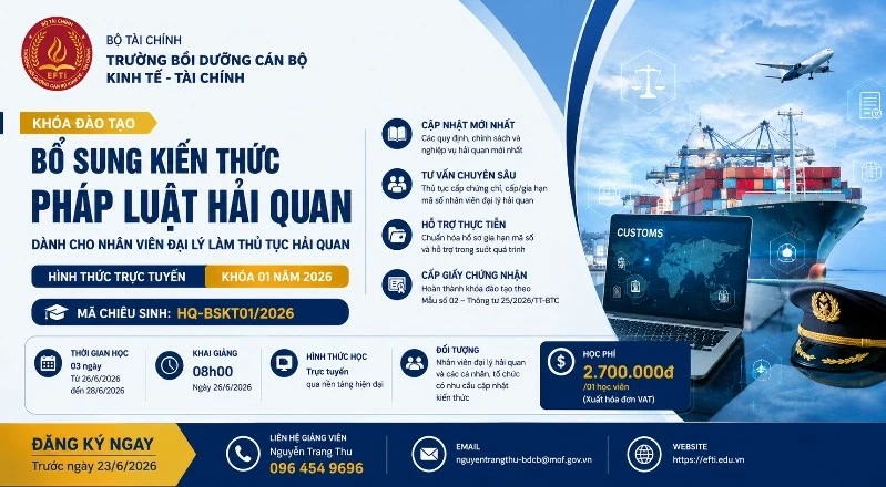 Khóa đào tạo bổ sung kiến thức pháp luật hải quan dành cho nhân viên đại lý làm thủ tục hải quan Khóa đào tạo bổ sung kiến thức pháp luật hải quan dành cho nhân viên đại lý làm thủ tục hải quan