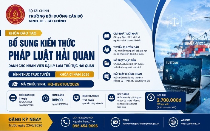Khóa đào tạo bổ sung kiến thức pháp luật hải quan dành cho nhân viên đại lý làm thủ tục hải quan