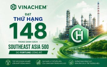 Vinachem được vinh danh trong bảng xếp hạng 500 doanh nghiệp hàng đầu Đông Nam Á năm 2026