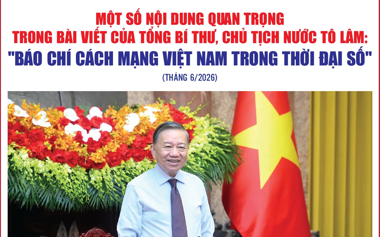 Infographics:
Tổng Bí thư, Chủ tịch nước Tô Lâm: Báo chí phải là địa chỉ tin cậy của nhân dân