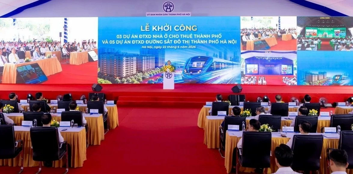 Hà Nội đồng loạt khởi công 5 tuyến đường sắt đô thị lớn nhất từ trước tới nay Hà Nội đồng loạt khởi công 5 tuyến đường sắt đô thị lớn nhất từ trước tới nay