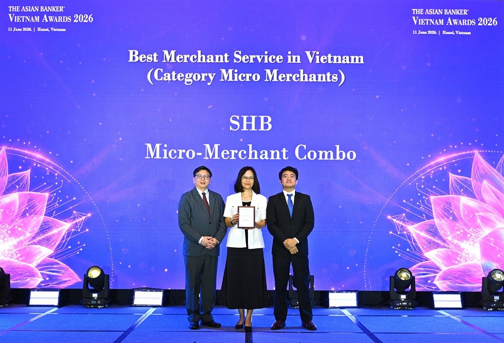 SHB được The Asian Banker vinh danh với giải pháp tài chính tốt nhất cho tiểu thương, hộ kinh doanh