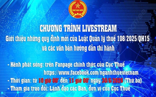 Cục Thuế livestream trực tuyến giới thiệu quy định mới Luật Quản lý thuế