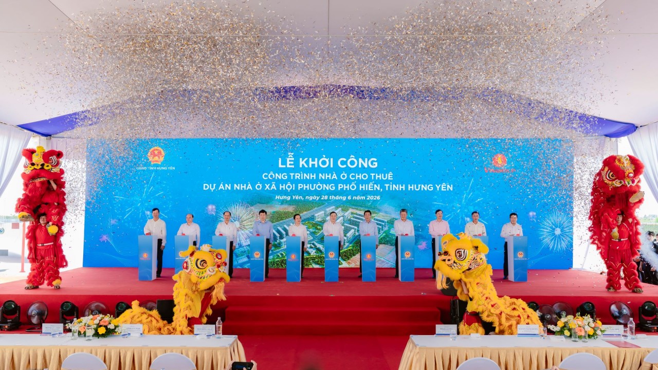 Vingroup khởi công Công trình nhà ở cho thuê Dự án nhà ở xã hội phường Phố Hiến, tỉnh Hưng Yên