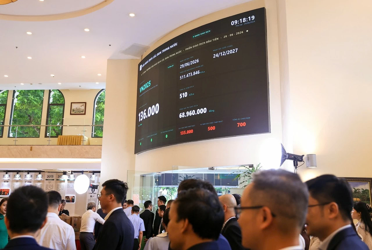Khai trương Sàn giao dịch các-bon trong nước, mở ra thị trường mới cho tăng trưởng xanh Khai trương Sàn giao dịch các-bon trong nước, mở ra thị trường mới cho tăng trưởng xanh