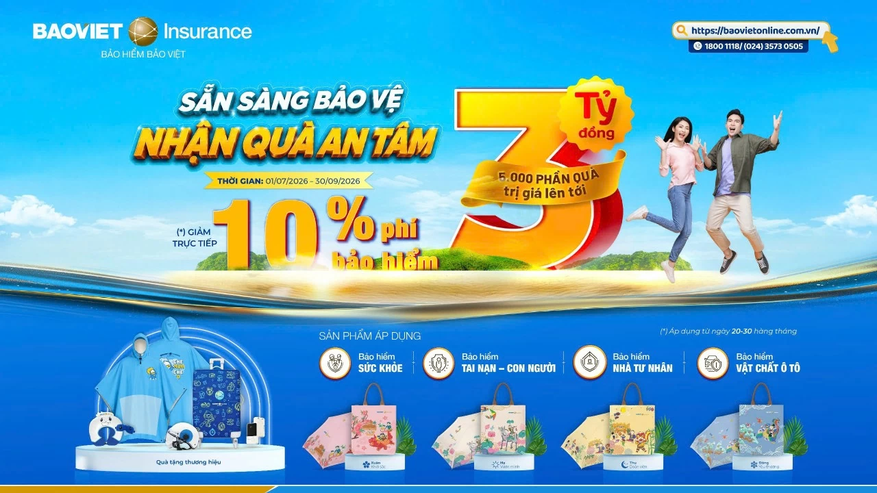 Bảo hiểm Bảo Việt triển khai ưu đãi “Sẵn sàng bảo vệ - Nhận quà an tâm”, khuyến khích xu hướng chủ động bảo vệ tương lai Bảo hiểm Bảo Việt triển khai ưu đãi “Sẵn sàng bảo vệ - Nhận quà an tâm”, khuyến khích xu hướng chủ động bảo vệ tương lai