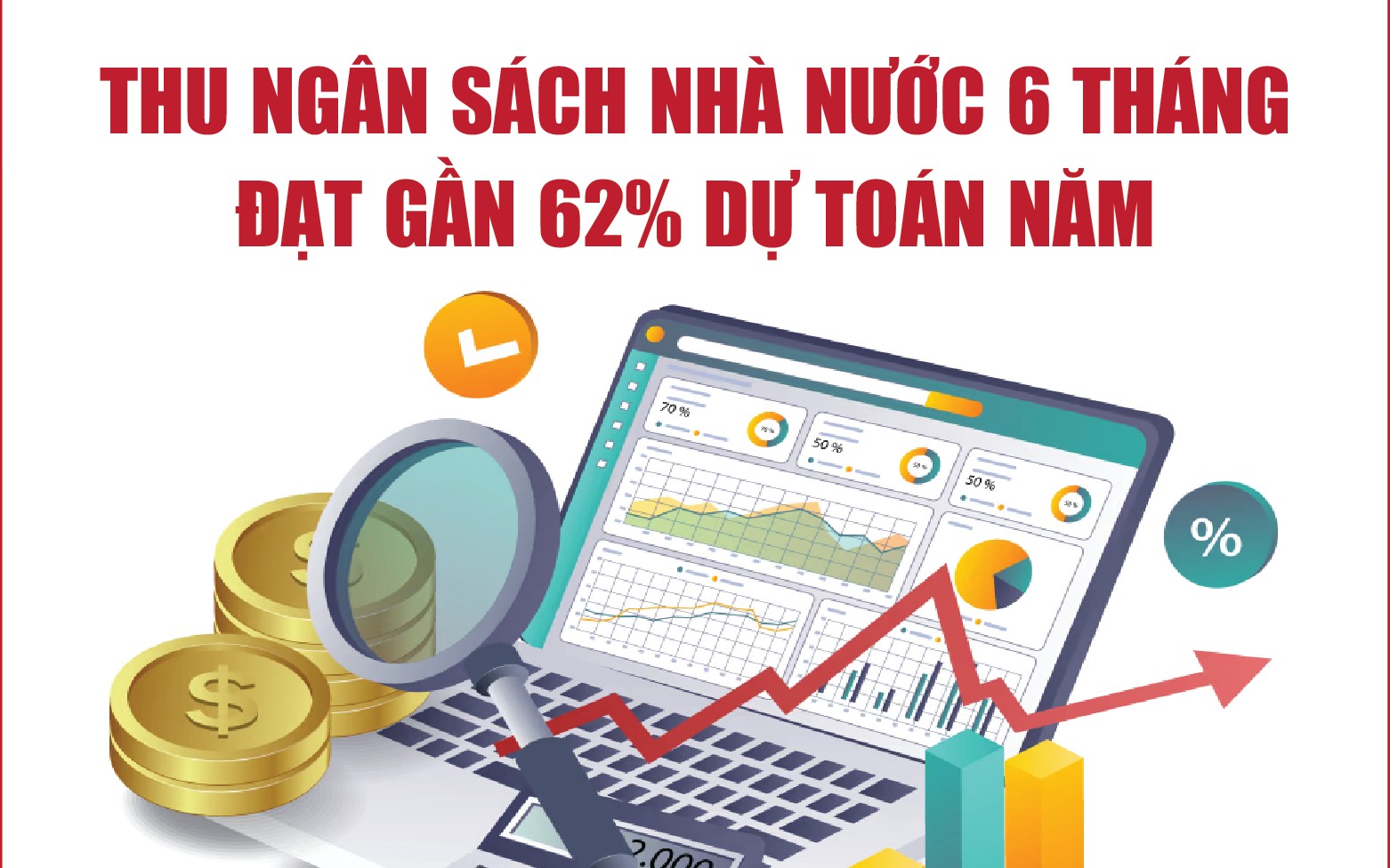 Infographics: Thu ngân sách nhà nước 6 tháng đạt khoảng 1.565,4 nghìn tỷ đồng