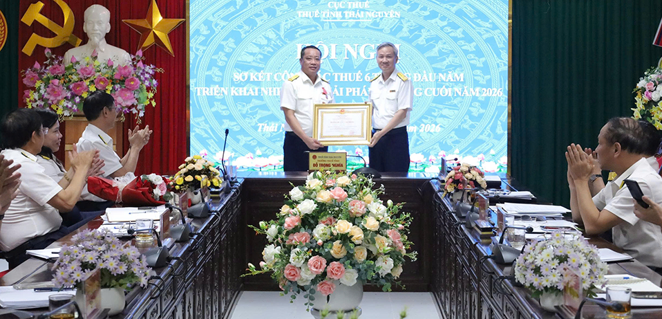 Thuế tỉnh Thái Nguyên thu ngân sách 6 tháng đạt 58% dự toán
