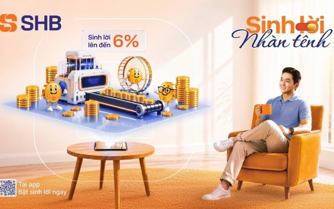 SHB SAHA ra mắt tính năng “Sinh lời nhàn tênh”: Tự động sinh lời tới 6%/năm