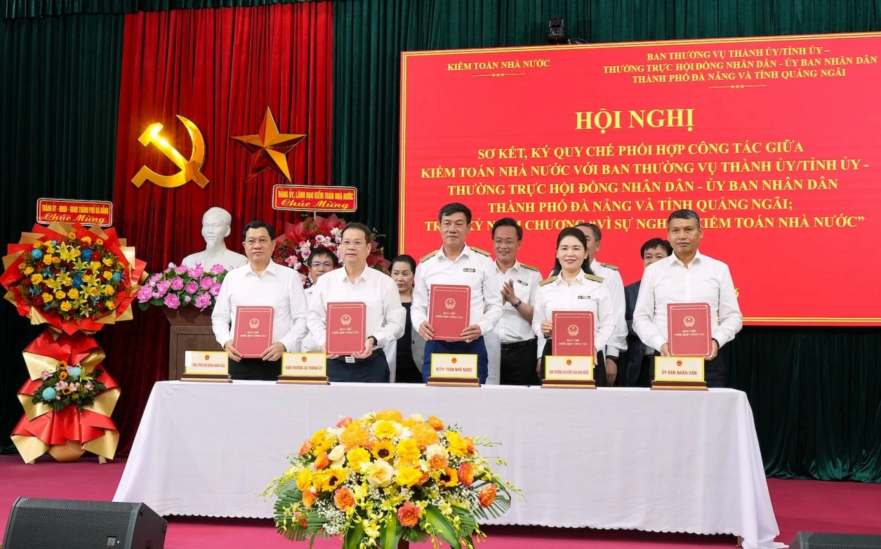 Kiểm toán nhà nước ký quy chế phối hợp với Đà Nẵng và Quảng Ngãi