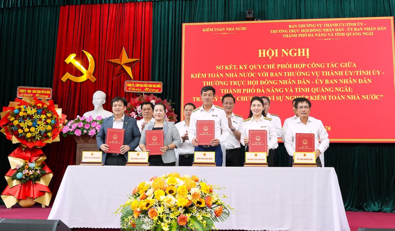 Kiểm toán nhà nước ký quy chế phối hợp với Đà Nẵng và Quảng Ngãi Kiểm toán nhà nước ký quy chế phối hợp với Đà Nẵng và Quảng Ngãi