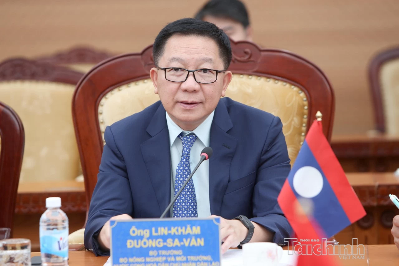 Bộ trưởng Ngô Văn Tuấn tiếp Bộ trưởng Bộ Nông nghiệp và Môi trường Lào Linkham Douangsavanh