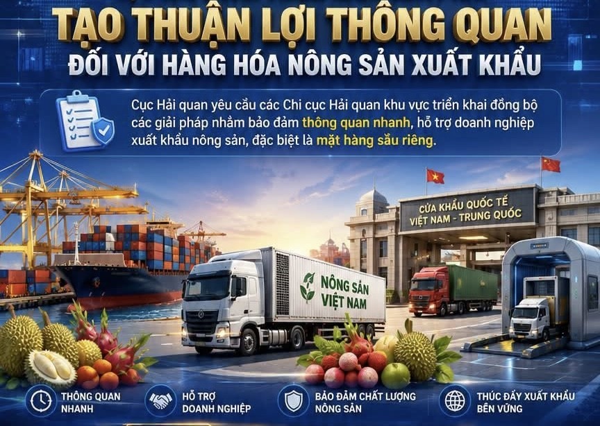 Hải quan ban hành công văn khẩn ưu tiên thông quan nông sản xuất khẩu