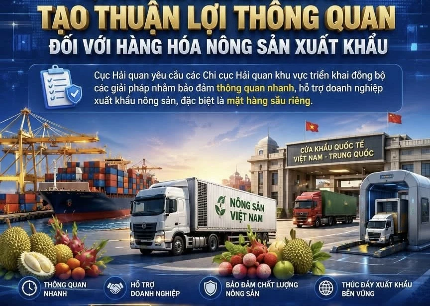 Hải quan ban hành công văn khẩn ưu tiên thông quan nông sản xuất khẩu