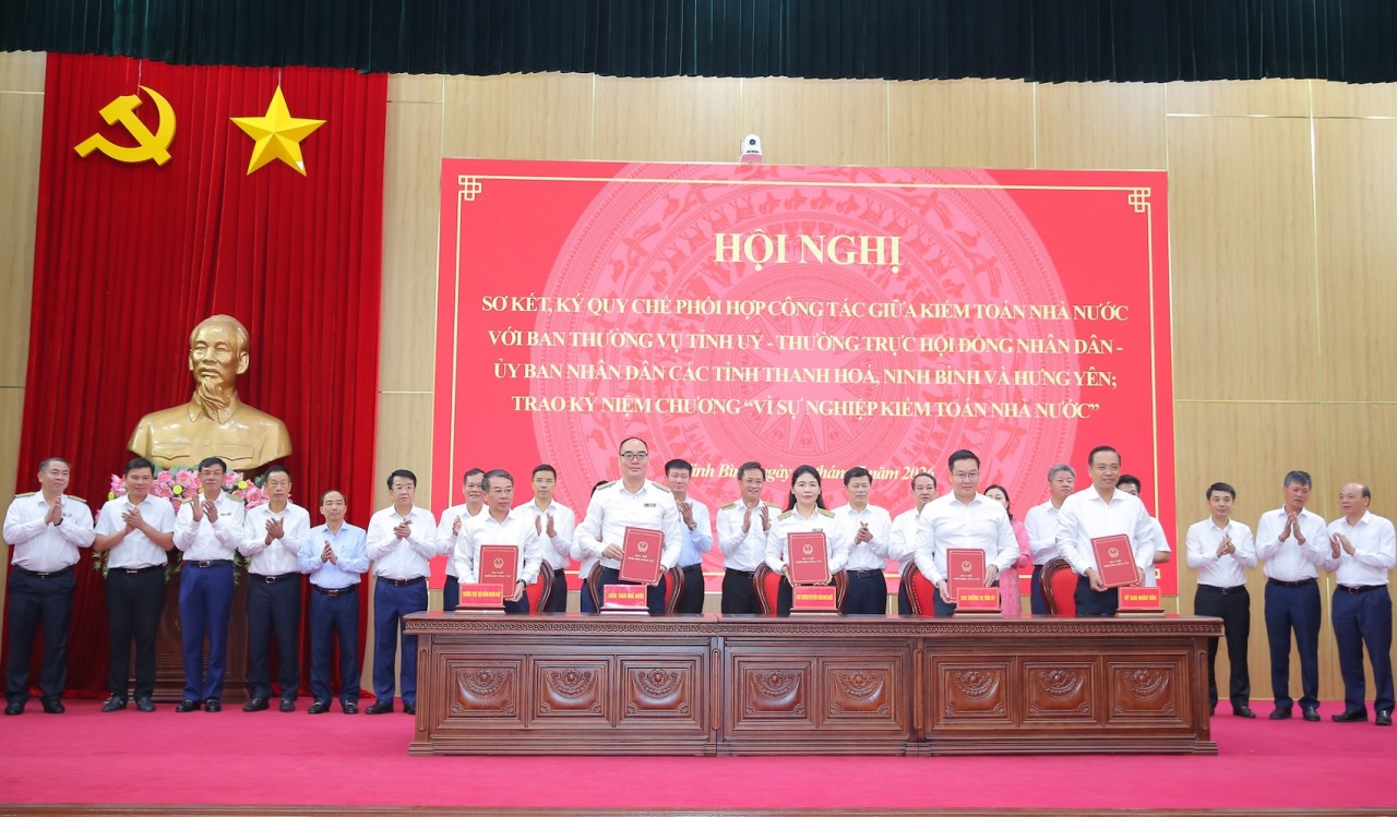 Kiểm toán Nhà nước ký Quy chế phối hợp với Thanh Hóa, Ninh Bình và Hưng Yên Kiểm toán Nhà nước ký Quy chế phối hợp với Thanh Hóa, Ninh Bình và Hưng Yên