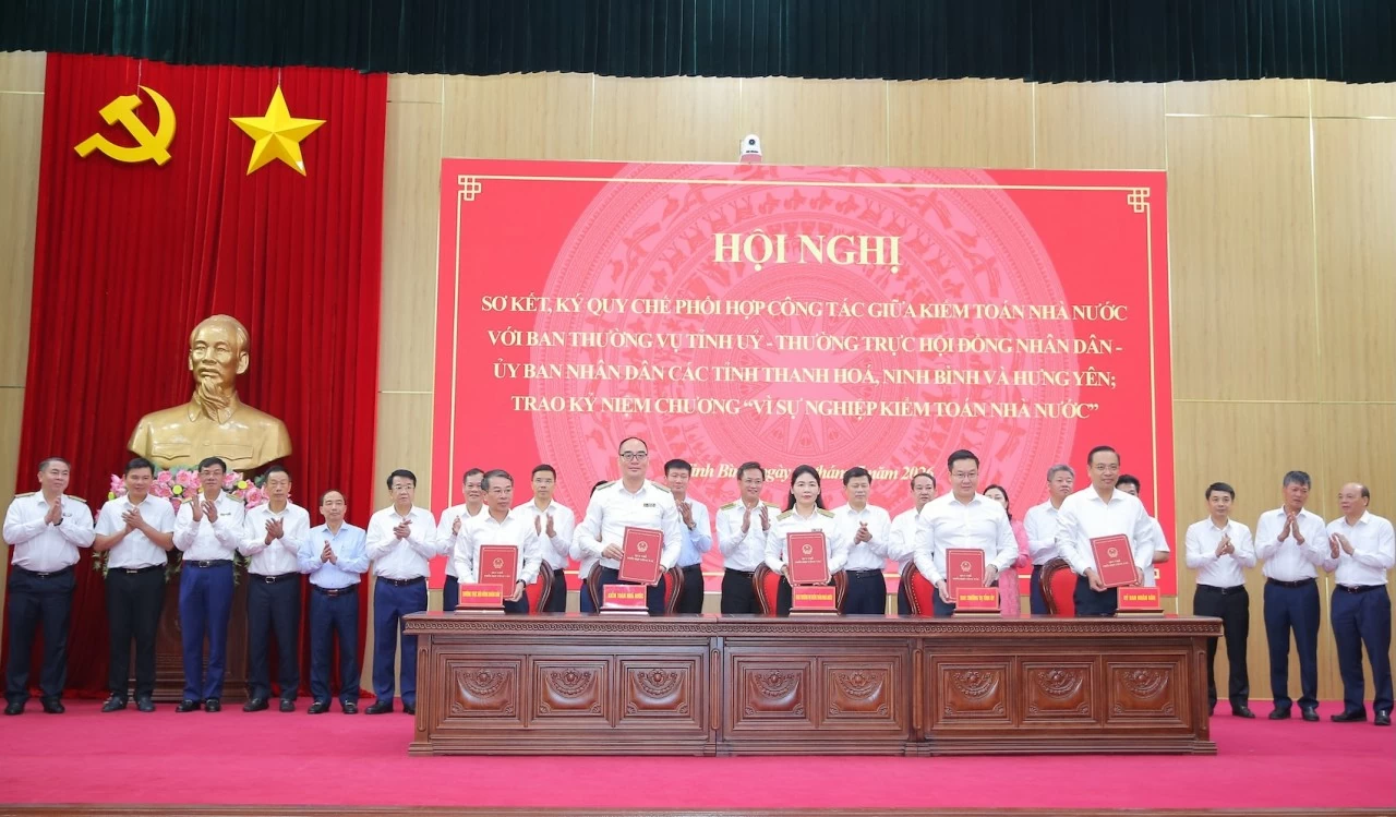 Kiểm toán Nhà nước ký Quy chế phối hợp với Thanh Hóa, Ninh Bình và Hưng Yên