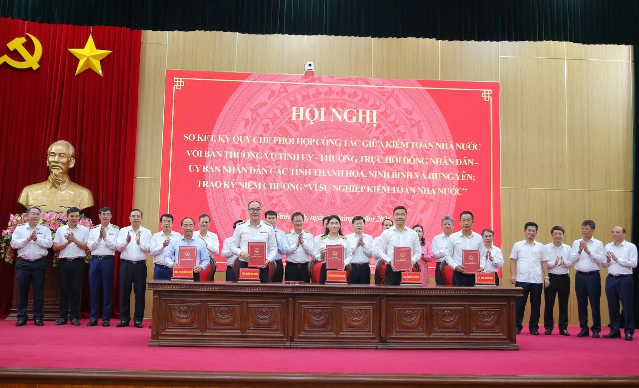 Kiểm toán Nhà nước ký Quy chế phối hợp với Thanh Hóa, Ninh Bình và Hưng Yên