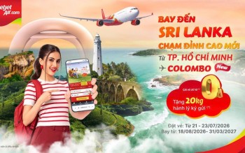 Cùng Vietjet khám phá Sri Lanka, tận hưởng giá vé chỉ từ 0 đồng cùng 20 kg hành lý miễn phí