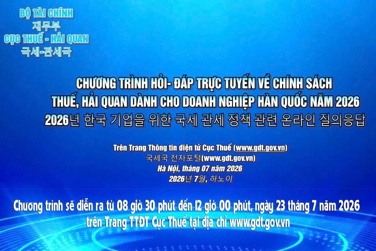 Cục Thuế tổ chức giải đáp trực tuyến về chính sách thuế, hải quan cho doanh nghiệp Hàn Quốc