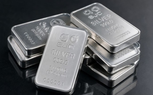 Ngày 24/7: Giá bạc trong nước và thế giới biến động trái chiều