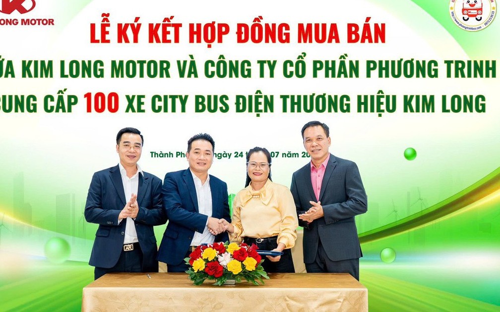 KIM LONG MOTOR cung cấp 100 xe buýt điện cho Phương Trinh Buslines, thúc đẩy chuyển đổi giao thông xanh