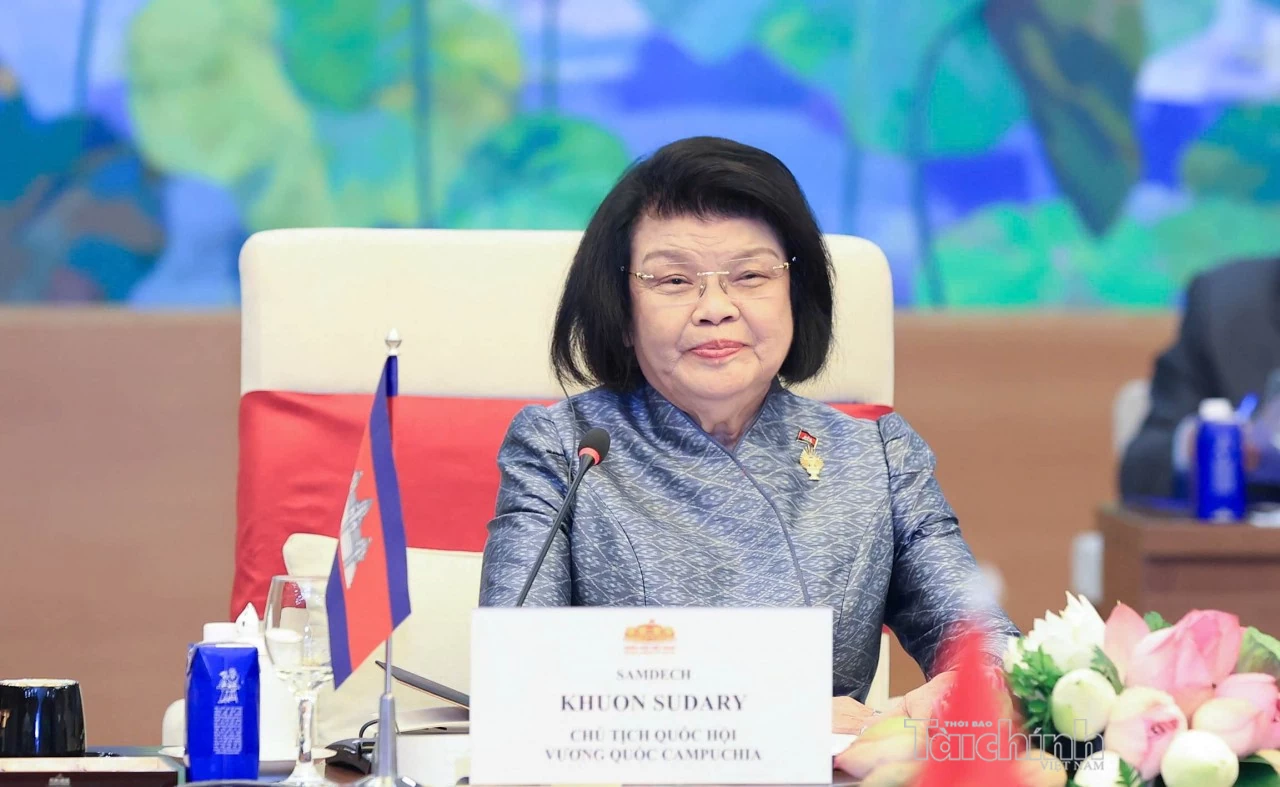 Chủ tịch Quốc hội Trần Thanh Mẫn chủ trì Lễ đón và Hội đàm với Chủ tịch Quốc hội Campuchia Samdech Khuon Sudary