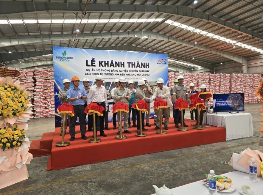 PVFCCo - Phú Mỹ khánh thành Hệ thống băng tải phân bón công suất 55 tấn/giờ