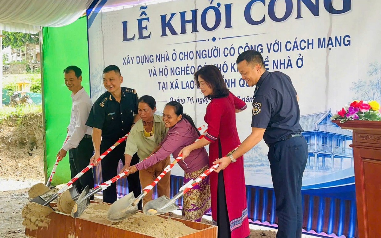 Hải quan hỗ trợ xây dựng nhà ở cho gia đình chính sách, hộ nghèo ở Quảng Trị