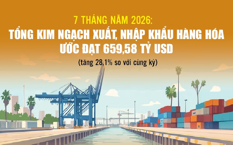 Infographics: Tổng kim ngạch xuất, nhập khẩu hàng hóa cả nước đạt 659,58 tỷ USD