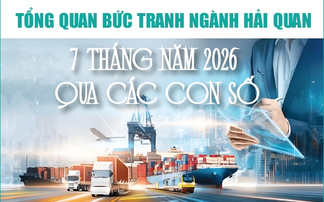Infographics: Tổng quan bức tranh ngành Hải quan 7 tháng năm 2026 qua các con số