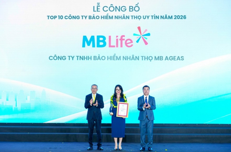 MB Life được vinh danh Top 10 công ty bảo hiểm nhân thọ uy tín 2026