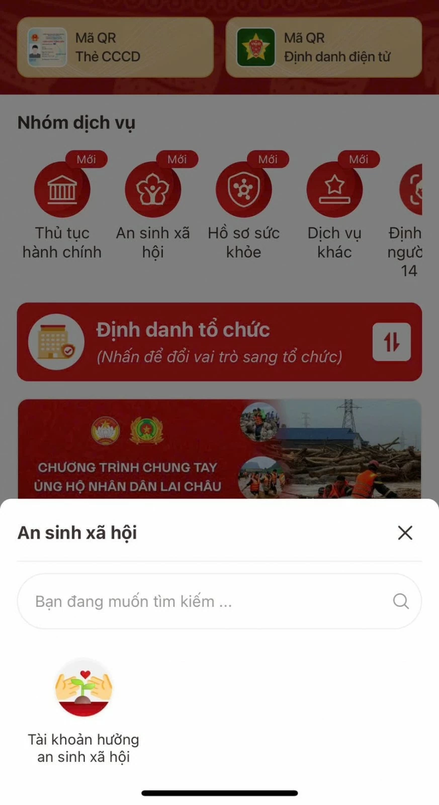 Có thể nhận lương hưu, trợ cấp qua tài khoản hưởng an sinh xã hội trên VneID từ ngày 28/9