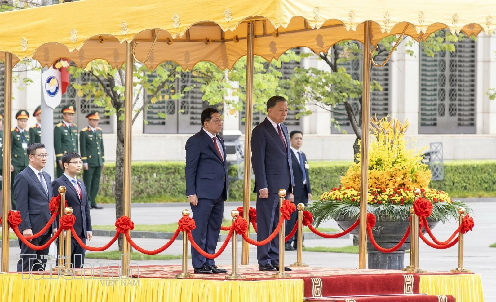 Tổng Bí thư, Chủ tịch Nước Tô Lâm chủ trì lễ đón Tổng Thống Myanma