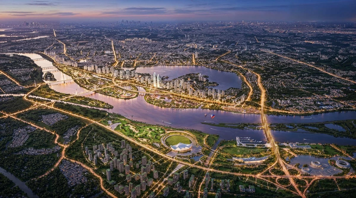 Mở không gian phát triển mới bên sông Hồng Mở không gian phát triển mới bên sông Hồng